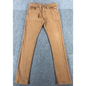 Old Skool Mens Tan Khaki Pants Size 34 Straight Leg Casual Workwear
